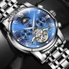 New Hollow Men's Brand Watch Men Automatic Mechanical Watch Fashion Waterproof