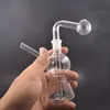 Toptan 6 inç seyahat mini 14mm dişi çıkarılabilir cam dab teçhizat bong ile downstem sigara içme içi perc su bongs nargile