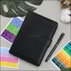 Book Er A6 Pu Leather Notebook Budget Binder Refillable 6 Ring Money Saving Loose Leaf Bag Cash Envelopes For Planner Person Yydhhome Dh7Ex