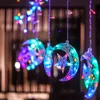 Strings EU Plug Anchor Shaped Curtain Light Fairy String Christmas Garland Lights For Party Wedding Decoration LampLED LED