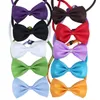 Adjustable Pet Doggy Bow Tie Dog apparel Flower Accessories Decoration Supplies Pure Color Bowknot Necktie Grooming Supplies DH7447