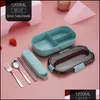 Diny Sets Japanse magnetron Bento Box Plastic lunch voor kinderen Lekbestendige containerschool met compartiment Drop del Carshop2006 DHOXT