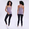 NWT Sexy Backless yoga Tops with Bra LU-60 Solid Colors Women Fashion Outdoor Yoga Tanks Sports Running Gym shirt Clothes