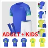 22 23 Brazils Richarlison G.Jesus Soccer Jerseys 2022 2023 Coutinho Formino Markinhos Vini Jr Antony Silva Alves Casemiro Brasil Adult Kids Kit Football Shird