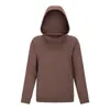 NWT Sport Fitness Hoodies LU-123 Women Autumn Winter Fleece Hooded Sweatshirt solid Gym Outwear Warm Sweat Femme yoga Sweatshirt Jacket Coat