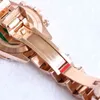 Rolex montre de luxe Date Gmt Saphir Cristal Rose Or Montre De Luxe Automatique Mécanique 116599 Arc-En-Diamant Lunette Hommes Montres Mode W
