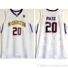 Costura da NCAA Washington Huskies Markelle Basketball Jerseys College #20 Fultz Jersey Purple Black White Dematha High School Markelle Blue 20fultz