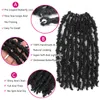 Butterfly Locs Hair 14 Inch Pre Looped Distressed Crochet Short Soft 80g/pcs Synthetic Braid Hair Extensions BS15Q