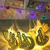 Festival do Ramad￣ 10 LED String Light Light Isl￢mico Eid Home Garden Decor Ramadan Moon Castle Decoration Light String296W
