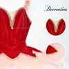 Roupa de dança de palco para meninas vestido tutu vermelho balé tutu roupas infantis fantasias de cosplay