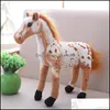 Keepsakes 30-60Cm Simation Horse Giocattoli di peluche Simpatico animale con personale Zebra Doll Morbido giocattolo realistico Regalo di compleanno per bambini Home Decorati Mxhome Dhzpw