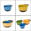 Bowls 3Pcs/Pack Grade Plastic Wash Vegetables Pots Bpa Salad Bowl Kneading Basin Drop Delivery 2021 Home Garden Kitchen Packing2010 Dhl3S