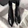 Boot moderne en cuir verni Designer marque de luxe nouvel hiver cheville arc de mariage Dres gladiateur femmes chaussure 220805