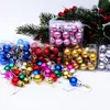 24pcs Noel ağacı dekor topu 3cm Bauble Asma Noel Partisi Süsleme Dekorasyonları Ev 2022 Yeni Yıl Noel Dekorasyonu DH55