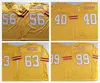 NCAA Top Football 99 Warren Sapp Jersey 40 Mike Alstott 63 Roy Selmon Yellow Siched S Man Vintage