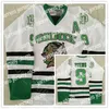 24 män Vintage College 11 Zach Parise Jersey North Dakota Fighting Sioux Ice Hockey 7 TJ Oshie 9 Jonathan Toews Black Green White 6307557