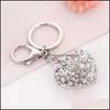 مفاتيح Metal 3D لطيف الحب-حقيبة اليد الأزياء Rhinestone-Crystal Charm Base Bag Car Keyring Keyyring keychain keychainshop dhnrf