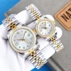 SW Male and female lovers watch log type white dial 36mm 28mm super waterproof luminous sapphire glass stainless steel full automatic movement