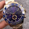 Часы Rolesx uxury Date Gmt Yacht Мужские наручные часы Master Автоматический механический механизм Двухцветный 44-мм сапфировый циферблат 116681 Oyster Male Cloc