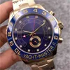 Rolesx uxury 시계 날짜 Gmt Yacht Mens 손목 시계 마스터 자동 기계식 무브먼트 2 톤 44mm 사파이어 다이얼 116681 Oyster Male Cloc