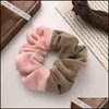 Hair Accessories Candy Color Large Intestine Ring Sweet Girls Horsetail Hairbands Rope Headdress Ins Fashionwork Plush Headrop Mxhome Dhpkc