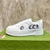 White screener Casual designerskie buty Stripe ACE Embroidered Men Leather tłoczone tenisówki