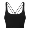 NWT LU-124 Fitness Yoga Soutien-Gorge pour Femmes Push Up Sans Fil Rembourré Crisscross Bretelles Courir Gym Formation Workout Sport Sous-Vêtements Crop Tops