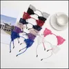 Haaraccessoires Lace Hoofdband Cat Ear Girls Hoofd Hoops Elastische band Houdingfeest Pography Stijl Hoofdkleding Vrouwen Drop levering MXHOME DH1VW