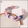 Hair Accessories Chiffon Tie-Dye Hairband For Woman Girls Versatile Gradient Hairhoop Fashion Twist Braid Headband Mxhome Drop Mxhome Dhnub