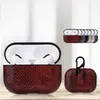 Luxury Sexig Snake Skin Bag Falls f￶r AirPods 3 Fashion Bluetooth Wireless Earphone Pu Leather Cover AirPods Pro 2 1 Case Box Funda