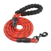 Multicolor Reflective Drable Dog Leashes Training Running Medium Stora hundar Krage LEAD REPE Mjuk vadderat antisliphandtag FY2125 AU05