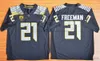 NCAA Oregon Ducks College Football Wear 21 Royce Freeman Jerseys Green Yellow Ed Sying Black White Jersey Shirt For Man