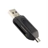 10pcs lot Universal Card Reader phone PC Card Reader Micro USB Flash OTG TF SD memory 2 In 1 Dual For phone Compute202L