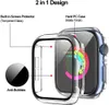 حالات مشاهدة حامي شاشة الزجاج المقسّر لـ Apple Watch 8 7 6 SE 5 4 3 2 1 38mm 40mm 41mm 45mm 42mm 44mm cover الحماية الكاملة