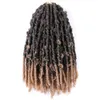 14 Inch Butterfly Locs Hair Distressed Synthetic Crochet Braid Hair Extension 80gpcs Pre Looped Brown LS15Q1799698