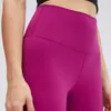 NWT L-85 Naked Material Women yoga leggings Outfits Solid Color Sports Gym Wear Pants High Waist Elastic Fitness Lady Overall Tights Workout