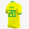 2022 Fußballtrikot Camiseta de Futbol PAQUETA BRASILIEN NERES COUTINHO Fußballtrikot JESUS MARCELO PELE CASEMIRO Brasilien 22 23 Trikots Fußball Herren und Kinder SETS