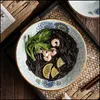Kaseler Japon tarzı seramik çorba kase Ramen Ev Yaratıcı Meyve Salatası Soğuk Erişte Pirinç Pirinç Ta Damlası Teslimat 2021 Ev Bahçesi MJBAG DHO0X