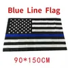 4 tipi 90 150cm blueline usa bandiere della polizia sottile linea blu usa flag nero bianco e blu bandiera americana con occhielli in ottone sxaug20