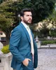 Tuxedos de mariage pour hommes, couleur Pure, Simple, deux boutons, coupe cintrée, vêtements de marié, fête d'affaires, bal de promo, costume Blazer 2 pièces