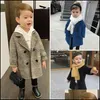 Coat Baby Boy Girls Woolen Jacket Long Double Breasted Warm Infant Toddle Lapel T Spring Autumn Winter Outwear Clothes Mxhome Mxhome Dhib0