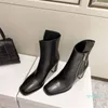 Fashion-designer women's autumn and winter style short boots square toe design double zipper bootss electroplating com