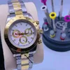 Rolesx Uxury Watch Date Gmt Mens Bezel Black Ceramic Fashion White Disc Armband Folding Clasp Full Function Clock Day and Night Light Luxur