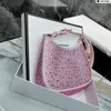 2022 New Designer Top Luxury Bags New female hobo Rhinestone underarm nylon handheld single Saddle