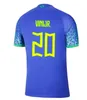 22 23 Brazils Richarlison G.JESUS Soccer Jerseys 2022 2023 COUTINHO FIRMINO Marquinhos VINI JR ANTONY SILVA DANI ALVES Casemiro Brasil Kit Adulte Enfants Maillot de Football