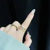 Alyans Paslanmaz Çelik Seti Elmas Küçük Halk Açılış Işık Lüks Gelişmiş Sense Çift Sözleşmeli Tatlı İşaret parmak Yüzüğü Kadın
