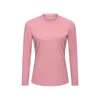 NWT Long Sleeve Yoga Shirts Outfits LU-16 High Elastic Sports Tank Tops Fitness Blouses Gym Sportswear For Women Push Up Running Full Sleeve