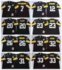 NCAA Top Vintage Football 7 Ben Roethlisberger Jersey 12 Terry Bradshaw 20 Rocky Bleier 23 Mike Wagner 26 Rod Woodson 31 Donnie Shell 32 FRA