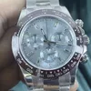 Rolesx 7750 Uxury Watch Date GMT Roll X armbandsur Automatische Mechanische Watch Chronograph Ice Blue Dial Keramische Bezel Diamonds Horloge