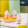 Other Home Decor Mini Cute Resin Rabbit Animal Figurines Ornament Koala Bunny Miniatures Micro Fairy Garden Bonsai Decoratio Yydhhome Dhr1Z